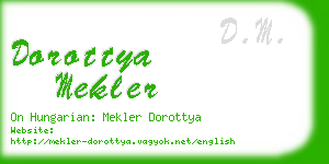 dorottya mekler business card